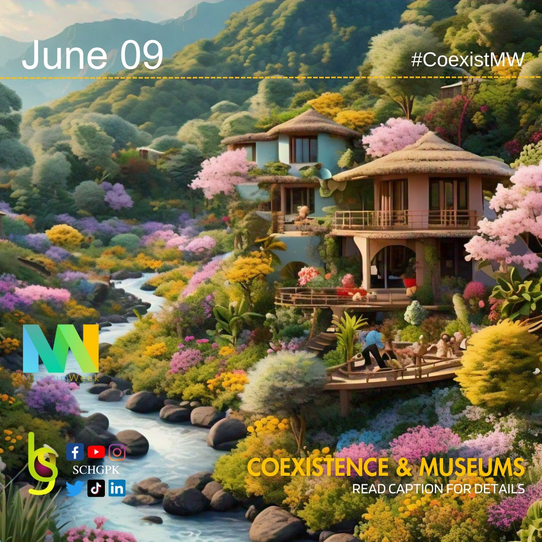 schgpk's tweet photo. Celebrating the Beauty of Coexistence! 🌎🌸🐔🐪
The last day’s theme of #MuseumWeek is #CoexistMw
Inset: A conceptual image of visual representation of the beauty of coexistence (2024) ©SCHGPK via AI
#schgpk #MuseumWeek2024 https://t.co/Z6eAZT8Po0