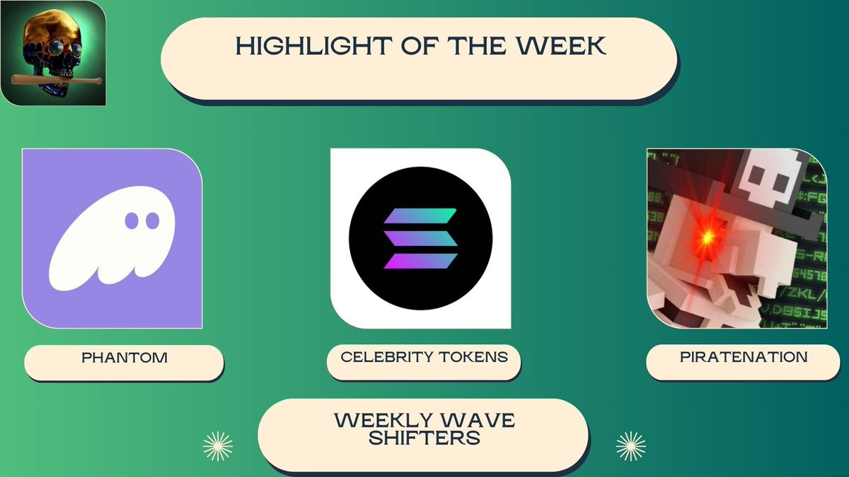 ethopium's tweet photo. GM guys sure we're in a new week but it's key to take note on the weekly wave shifters from last week.  

𝐖𝐞𝐛𝟑 𝐉𝐨𝐛𝐬- 𝐌𝐞𝐦𝐞𝐜𝐨𝐢𝐧𝐬- 𝐏𝐥𝐚𝐲-𝟐-𝐀𝐢𝐫𝐝𝐫𝐨𝐩  

▶️𝐖𝐞𝐛𝟑 𝐉𝐨𝐛𝐬: 
Six figures job offer was laid by [@phantom] as an open application for being a good reply guy and memecreator.

▶️𝐒𝐨𝐥𝐚𝐧𝐚 𝐌𝐞𝐦𝐞𝐜𝐨𝐢𝐧: 
-Controversial celebrity [@Cobratate] launches his memecoin flipping sol stables USDT in volume with over $350M and 2000X from launch price. 

-Former wwe superstar [@HulkHogan] launches his memecoin which ended up being a rug after several people bought into the euphoria.

▶️𝐏𝐥𝐚𝐲-𝟐-𝐀𝐢𝐫𝐝𝐫𝐨𝐩:
 [@PirateNation]: Announces TGE this week for the gamer and their holders community. as thier NFT collection soars high above 1.2ETH and people believeing it's a long term investment (it was a freemint). Notable sweep from  [@graildoteth ]

 -𝐇𝐨𝐧𝐨𝐫𝐚𝐫𝐲 𝐌𝐞𝐧𝐭𝐢𝐨𝐧𝐬

▶️Expections ripped apart as Zksync anticipated airdrop checkers fails to be unveiled, some sources believes the team is working to fish out industrial farmers and protect real user and might employ /Layerzero list if delayed even further.