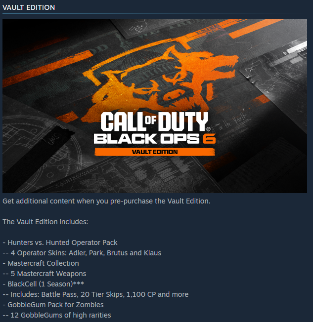 frkture's tweet photo. Black Ops 6 Vault Edition #blackops6 https://t.co/zVdqyKDrpY