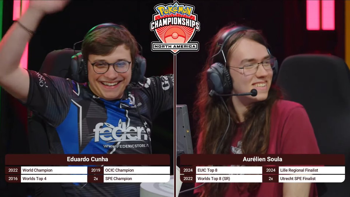 Ce soir aux environs de 23h00-23h30, heure de Paris, ne manquez pas la Finale des Championnats Internationaux d'Amérique du Nord (NAIC) à La Nouvelle-Orléans, LA (USA) !
pokemon-vgc.fr/t371-2024-06-0…
Notre dresseur français, le plus talentueux de la catégorie MASTER, Aurélien SOULA
