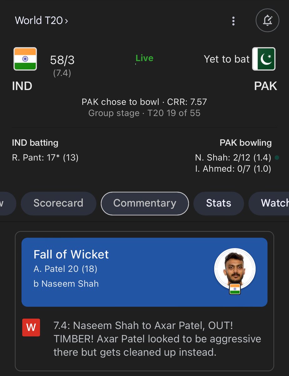 Wicket #INDvPAK #INDvsPAK