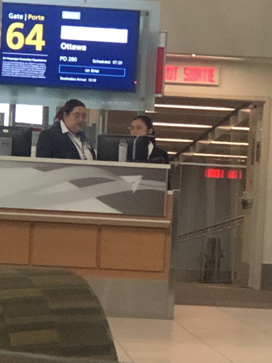 gatluke's tweet photo. @porterairlines, what you have in Edmonton In’t Airport is a disgrace. You have a one family origin treating other passengers with disrespect. Why hiring one family on the multicultural society like Canada? 

This manager doesn’t deserve to work there either. She didn’t even GAD https://t.co/g62U3ihfz5