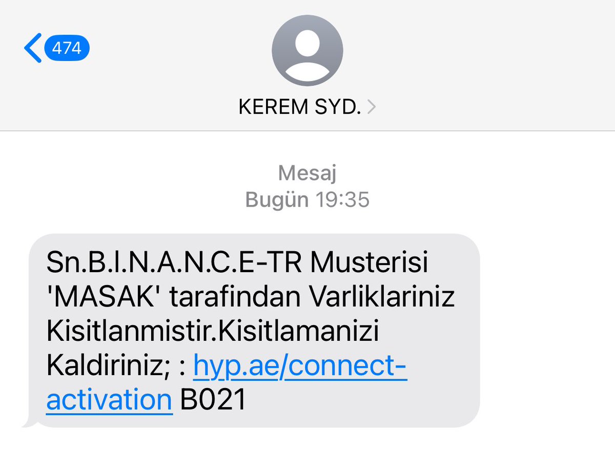 Aldığım mesaj, dolandırıcılıkta yeni bir yöntem sanırım. Binance müşterisi değilim, varlığımda yok. URL de komik. Kanmayın. <a href="/binance/">Binance</a> <a href="/Binance_Turkish/">Binance Türkiye Destek</a> <a href="/BinanceTR/">Binance TR</a> <a href="/binance/">Binance</a>