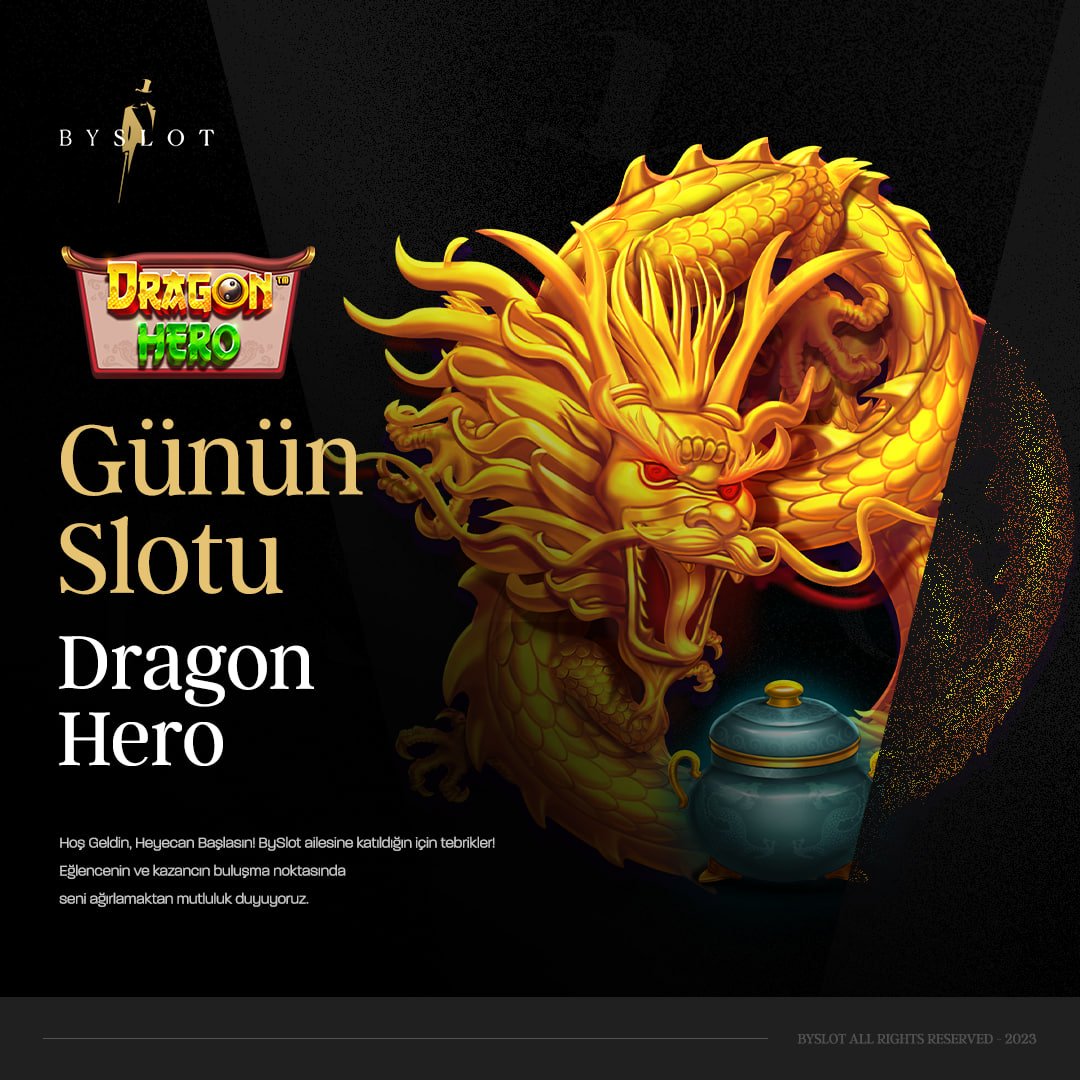 ByslotResmi's tweet photo. 🎰GÜNÜN SLOT OYUNU!🎰

🔨 Byslot'ta Günün Slot'u Dragon Hero ile kazan!

🌐 Hemen #Byslot'a kaydol! Sende kazan!

ℹ️ Detaylar Bio link'te!!!

#Slot #ösym #yks2024 #DragonHero https://t.co/KI0aCIlloa