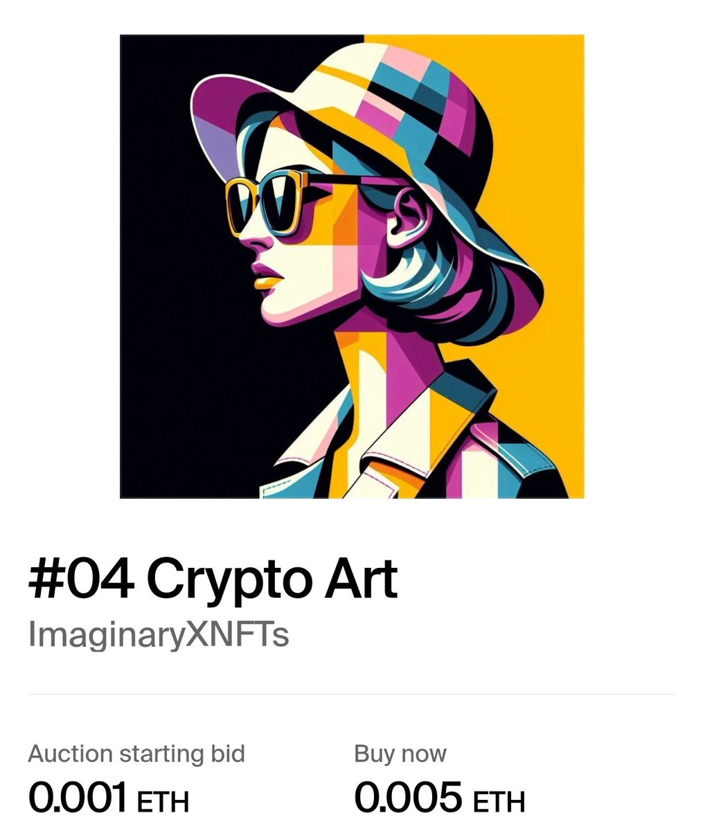 ImaginaryXNFTs's tweet image. " Crypto Art " @base

Mint on @foundation

Reserve  0.001 $ETH
Buy Now  0.005 $ETH

foundation.app/mint/base/0x7B…