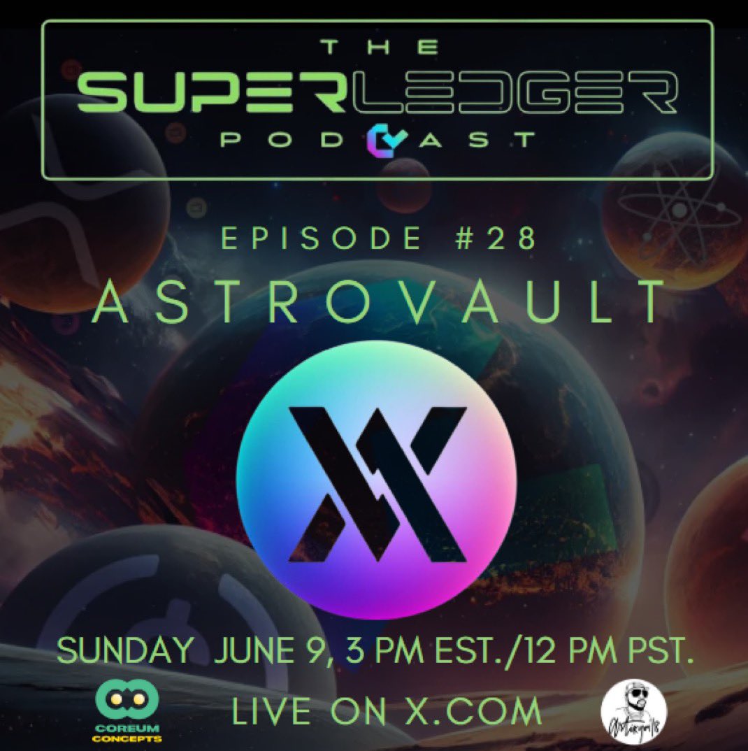 iamartikyoul8's tweet photo. Join us today on the @Superledgerpod with our returning guest @EricWaisanen to talk about @axvdex and more!!
Hosted by : @coreumconcepts @Cor3_Community @iamartikyoul8
Link : https://t.co/PaA3wGBRt8
#coreum #axv #lse #arch #outbid #superledgerpodcast https://t.co/gPEzWp1MI2