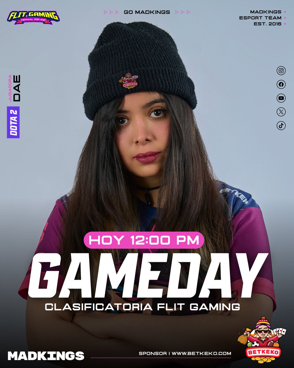 👑 Tenemos acción para este domingo mi King! 🔥

Hoy al medio día estaremos jugando la clasificatoria para la Flit Gaming junto con nuestras Queens. No te pierdas de cada una de las partidas que estaremos transmitiendo a través de nuestras redes. 😎

¡Vamos Mad Queens! 👑