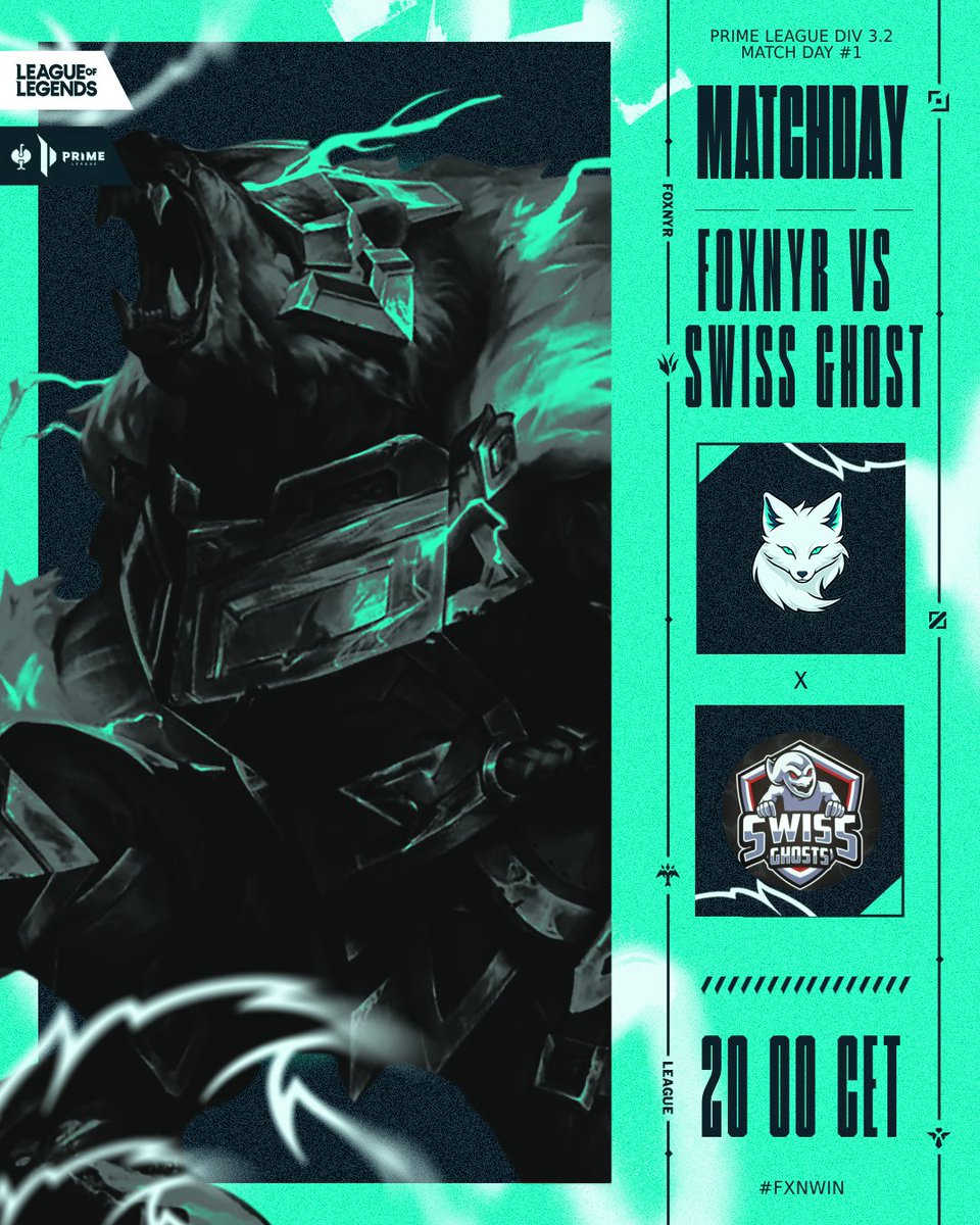 FoxnyrEsports's tweet photo. 🚨🎮 It's GAME DAY, Foxnyr fans! 🎮🚨

Foxnyr Esports 🦊 is gearing up for an intense battle against the Swiss Ghosts (@swissghosts) 👻 in Division 3.2!
This is a match you won't want to miss, as both teams are bringing their A-game to the Rift. 🌟

Join us tonight at 20:00 CET/CEST for some top-tier action!🌞💪

Catch all the action live on https://t.co/VaZxG1Sy9U with casting from @Allisrem 🎙️.
Let's rally behind our team and show them our support!

#FoxnyrEsports #LeagueOfLegends #FXNWIN #PrimeLeague #SummerSplit