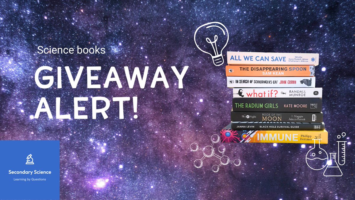🎉 BOOK GIVEAWAY 🎉

It's #competition time once again!

We're giving away these awesome books taken from our '9 books for science teachers to enjoy' blog. To #win a book, simply:

👣 Follow <a href="/LbQScience/">Learning by Questions Secondary Science</a>
🔃 Repost
🌟 Tag a science teacher

Good luck! 😃

#LbQScience