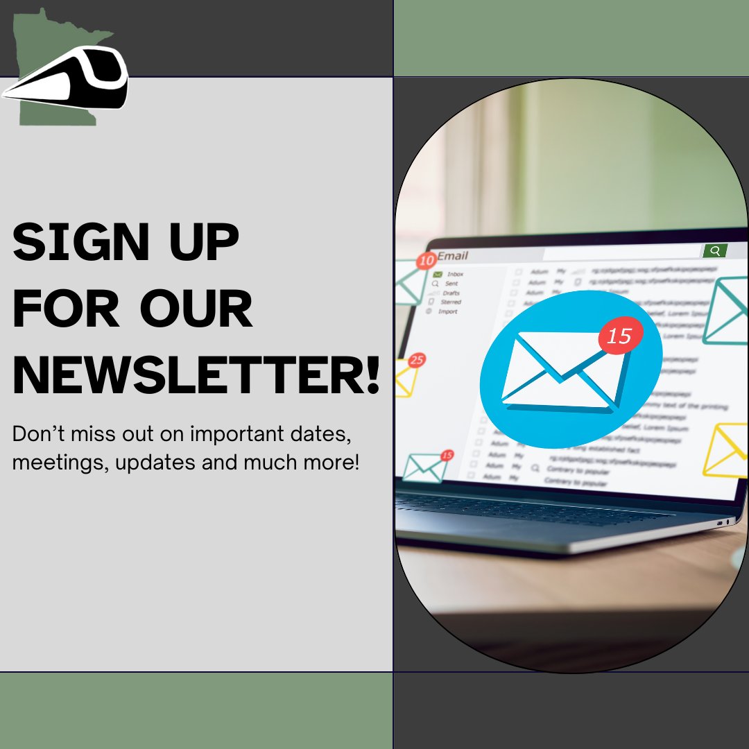 allaboardmn's tweet photo. 📥 YOU'VE GOT MAIL

Don't forget to sign up for our quarterly newsletter to stay current on all things #AAMN and passenger rail!

https://t.co/ejAIT9Fixx https://t.co/NxcutdNQWD