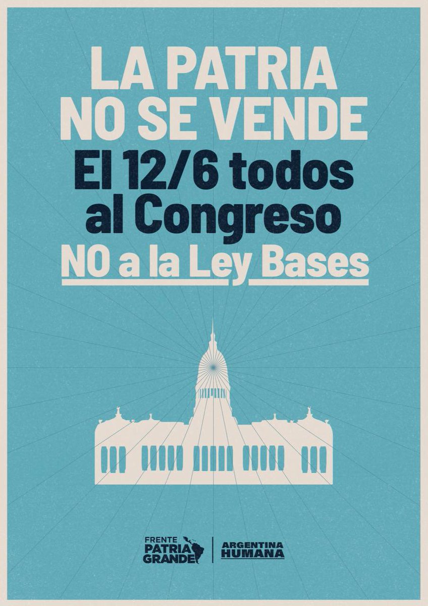 Nos vemos el miércoles. #NoALaLeyDeBases