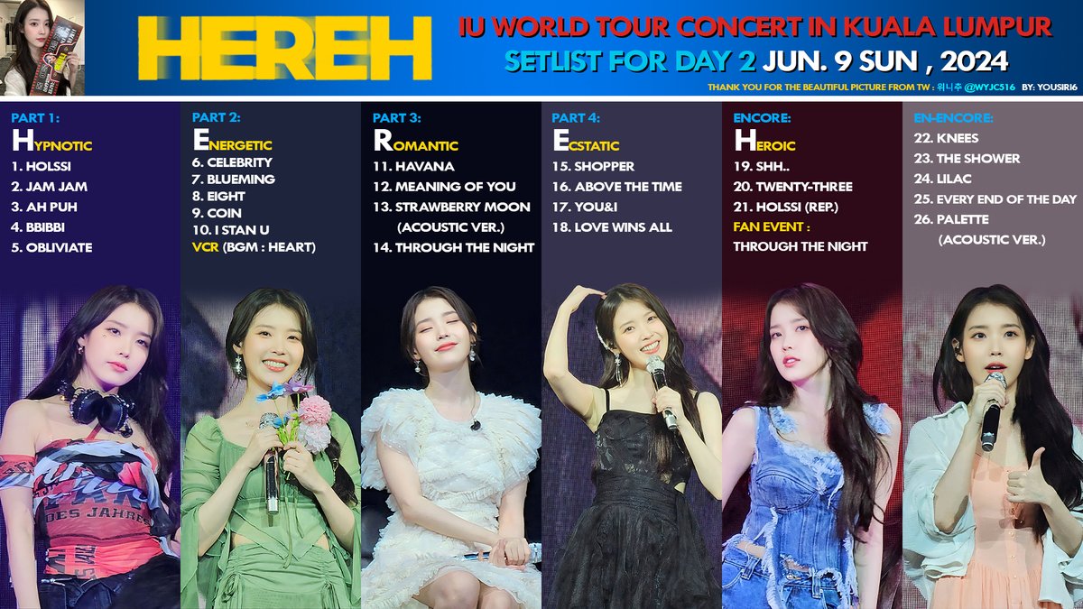 YouSiri7's tweet photo. 2024-06-09 SETLIST HER WORLD TOUR CONCERT IN KUALA LUMPUR DAY-2

봄 여름 가을 겨울 상관없어
유애나 끌리는 대로 해🖤❤️

Spring, summer, fall, winter doesn’t matter
Uaena do whatever you feel like🖤❤️

#아이유 #IU #HEREH #IUinKL #HEREH_WORLD_TOUR_IN_KL https://t.co/EwHteDF91S