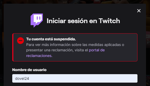 ag_ernest's tweet photo. Esto tiene que ser una broma... ayer tenia la cuenta ok y hoy me encuentro esto sin aviso previo.
@TwitchES no se porque se me habrá suspendido la cuenta pero me gustaria recuperarla porque nunca he infringido ninguna norma y si ha pasado algo es que me han hackeado la cuenta. https://t.co/bujl8QeL1i