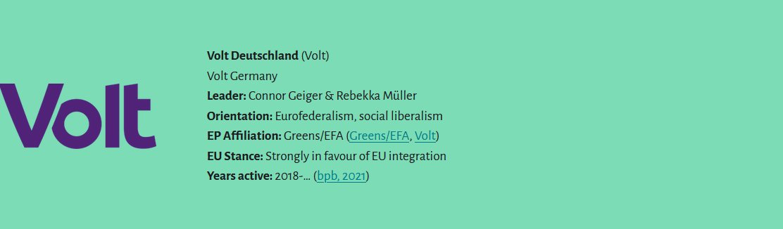 Germany (European Parliament election): socially liberal, eurofederalist Volt (Greens/EFA) is at 2.8% according to Infratest dimap’s 6:27 PM projection. The party would thus win three seats, gaining two more compared to the 2019 European Parliament election. #EP2024