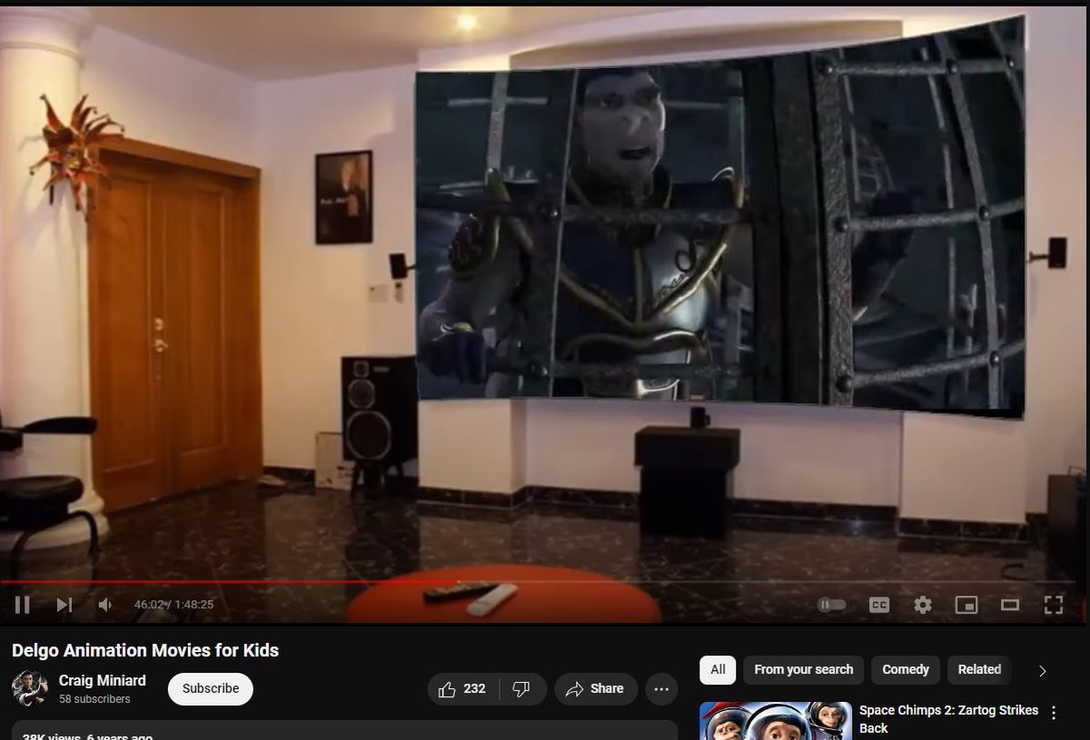watching Delgo in a place they DEFINITELY shoot porn at
