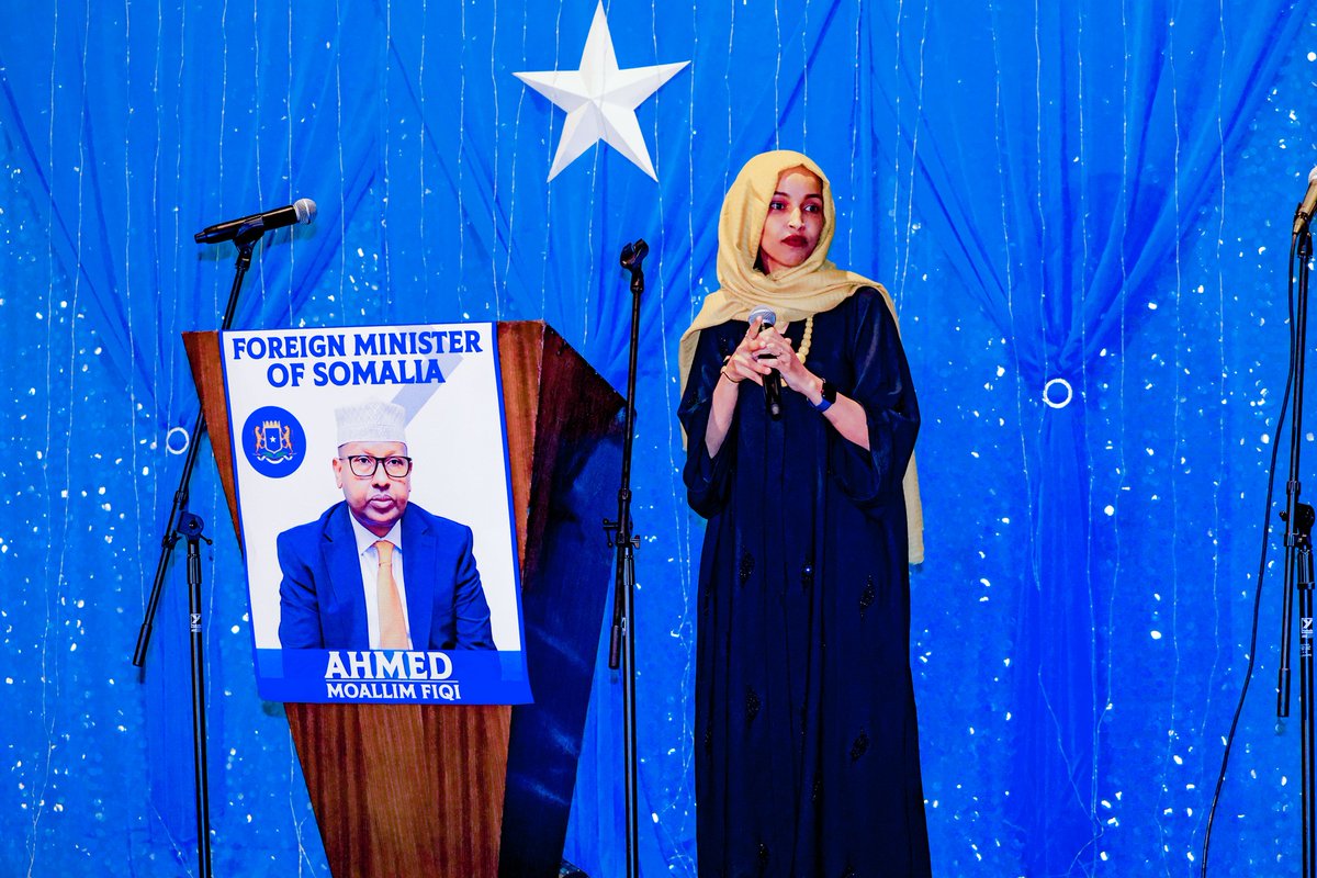 farahblue's tweet photo. #Minnesota's Somali community, led by Congresswoman @IlhanMN warmly welcomed #Somalia's Minister of Foreign Affairs, @AhmedMoFiqi. last night. During his visit, the Minister highlighted Somalia's progress in diplomacy, security, and the economy over the past two years, including its significant victory in securing a seat on the UN Security Council.

He also encouraged the community to unite, cooperate, preserve their Somali heritage, and strive for greater representation by electing more Somali-American officials.
