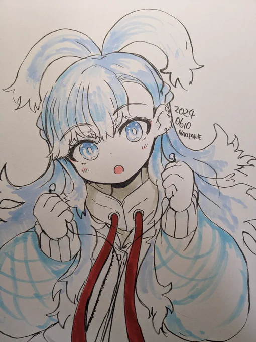 寝る前のラクガキ イヤホンを取るこぼ 