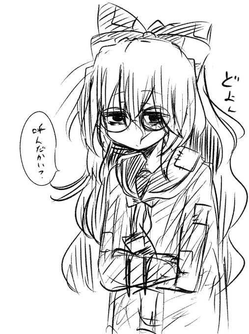 時間ねえといいつつも5〜6分でも落書きをしないと精神衛生上よくない+Twitterでの存在意義が消えてしまいそうなので紫苑ちゃんに制服を着てもらった 