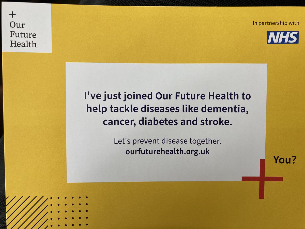 I had an appointment today to participate in #ourfuturehealth project. If you are in the UK you can also get involved. They are looking for 5 million volunteers