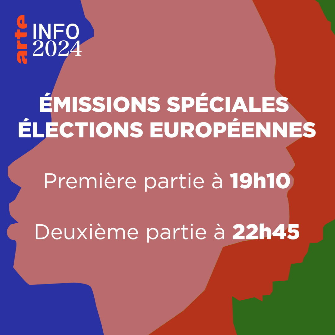 ARTEInfo's tweet photo. À l'occasion des #ElectionsEuropéennes2024, ARTE diffuse deux émissions spéciales. 
Premiers résultats, analyses et réactions politiques. Suivez ce lien pour tout savoir du scrutin : https://t.co/kH6bScYGwD https://t.co/9RKXHtGULl