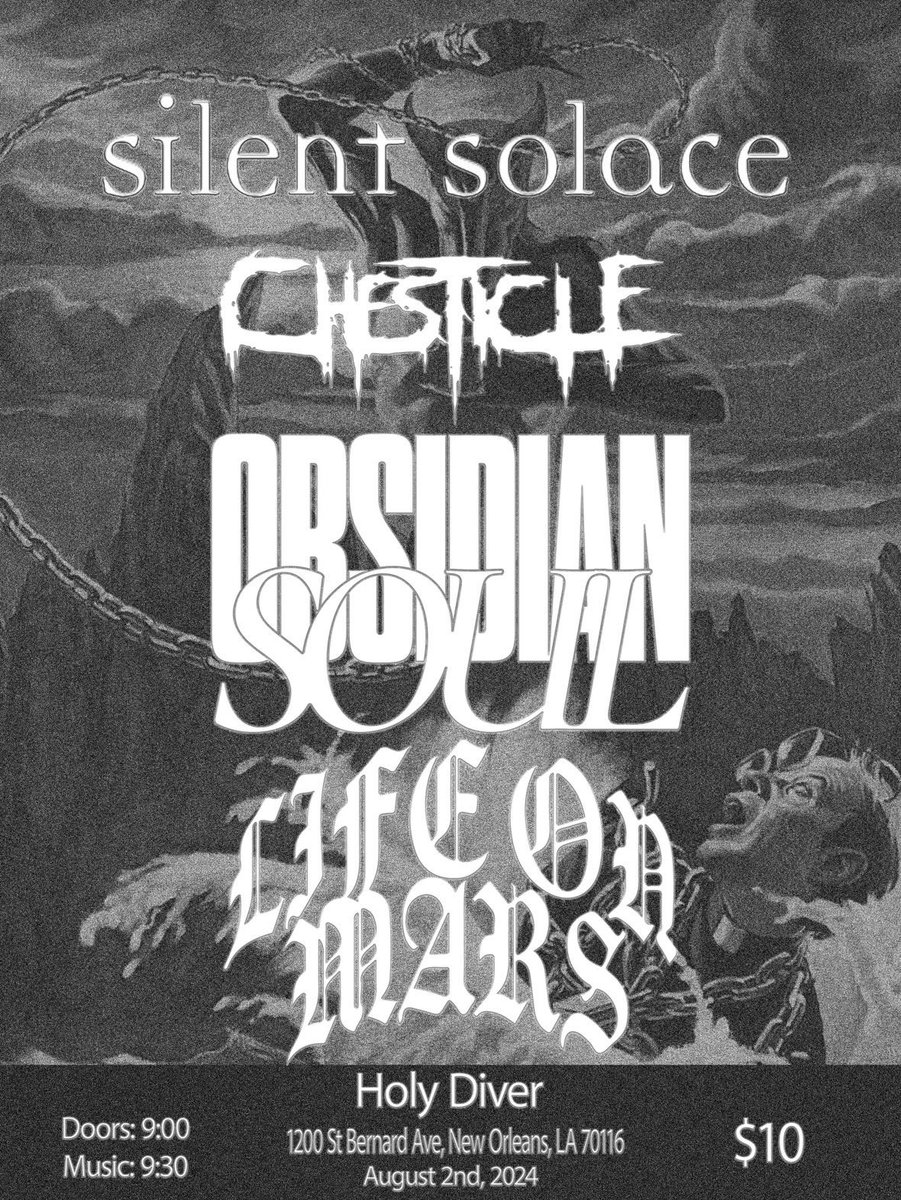 Got a couple of shows coming up!  Come out and hang if you’re in the area 🫡🖤

August 1st - Lafayette @ Feed n’ Seed
August 2nd - New Orleans @ Holy Diver
