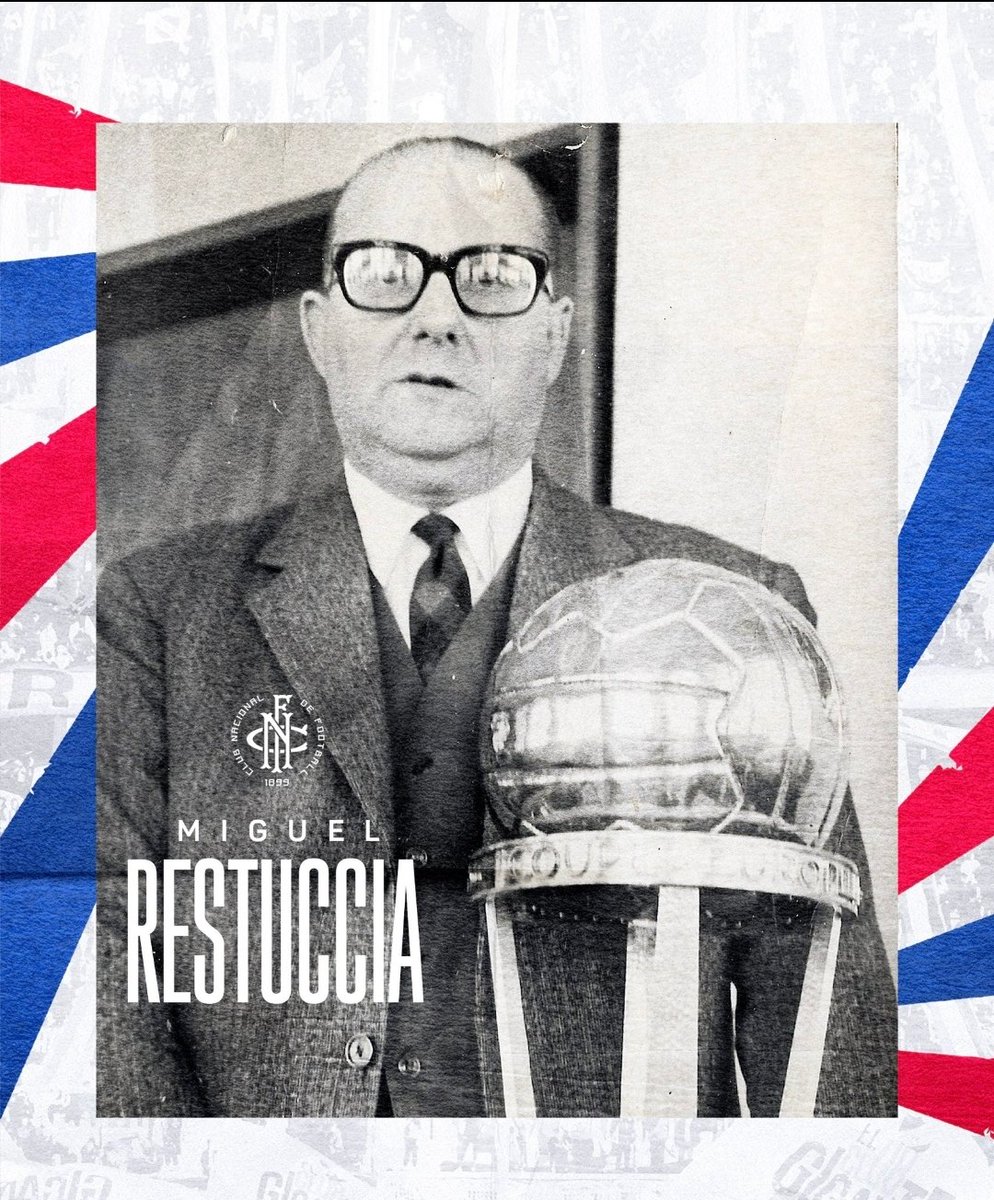 PasionTricolor1's tweet photo. EL PRESIDENTE DEL HINCHA

En este 9 de junio, fecha patria recordando la PRIMERA COPA LIBERTADORES de la historia del DECANO, vaya el recuerdo a DON MIGUEL RESTUCCIA.

De la tribuna Olímpica a la Presidencia, clave en la defensa del club y en el Nacional popular junto a la hinchada con LA GRAN JUGADA para conformar aquel gran equipo de 1971 que conquistó absolutamente todo. 

#ElPresidenteDelHincha 🔵⚪️🔴
https://t.co/m9dlPmphcT