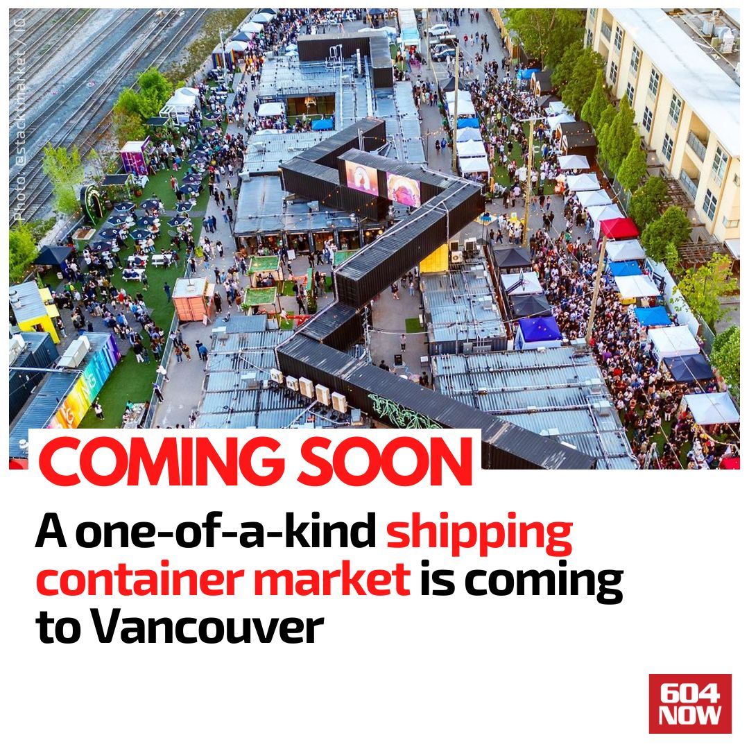 604Now's tweet image. The popular STACKT market is planning to open their Vancouver location by the end of summer. 🌞 

This unique market is known for its creative use of repurposed shipping containers, for retail spaces, dining options, and event venues, providing a vibrant outdoor experience.🏬🛍️