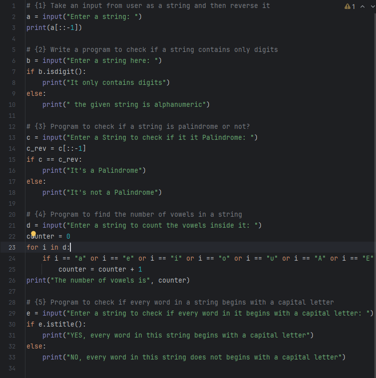 pratham_kshk's tweet photo. 🌟Day 3 of My Python Journey!🌟
Learned about:
- Strings
- String Functions
Also solved logical problems and string-related challenges. Excited to share more! 🧠💻 #PythonLearning #CodingJourney #DailyProgress
#DataAnalytics #Onlinelearning https://t.co/S72i9i8uMV