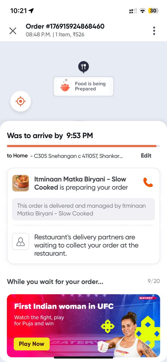 Andro_Niks's tweet photo. @Itminaan_b @SwiggyCares @Swiggy where is my order ? https://t.co/JR3Andfq6W