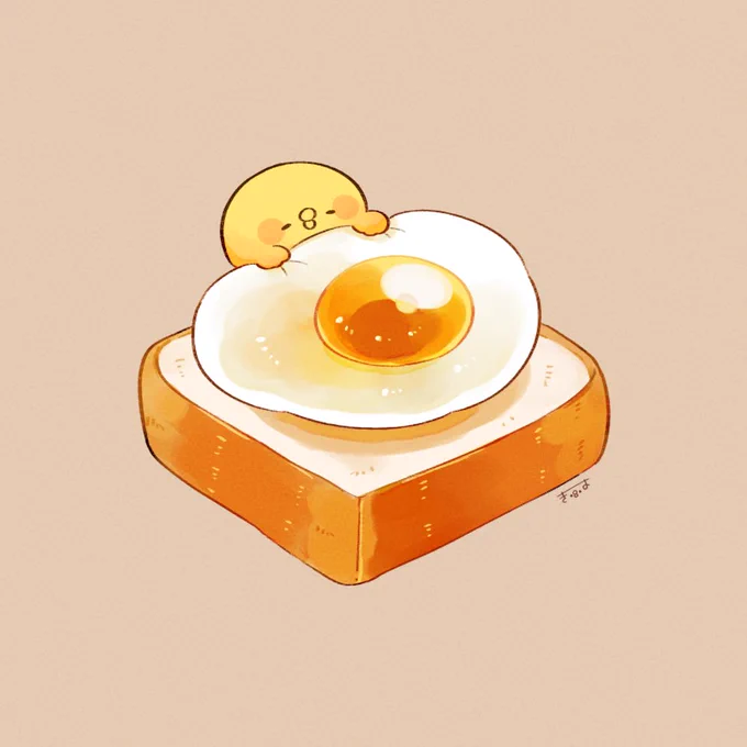 ふわぁ...#きみピヨ 