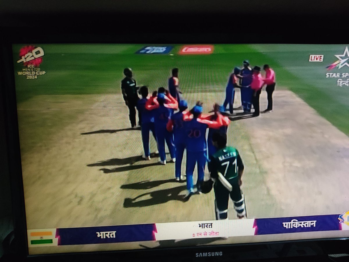 Satya4987's tweet photo. @ChennaiIPL What a Game. Unbelievable performance by team #india .
#win | #INDvsPAK | #t20USA 
@RishabhPant17  @Jaspritbumrah93 https://t.co/okYq9E7YGy