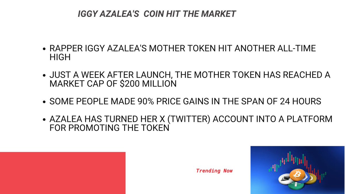 tamyresearch's tweet photo. Have you heard about Iggy Azalea's token MOTHER?

Well the news is good - It's the latest market hit!

See more↘️💳💰💵💸
#iggyazalea #mother #crypto https://t.co/jeJQkzZLQg