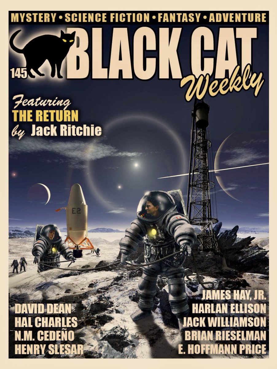 BrianRieselman's tweet photo. Super excited to announce that my new short story “The Crystal Goblet” is out now in Black Cat Weekly, issue # 145 https://t.co/lRLfmLRrVK