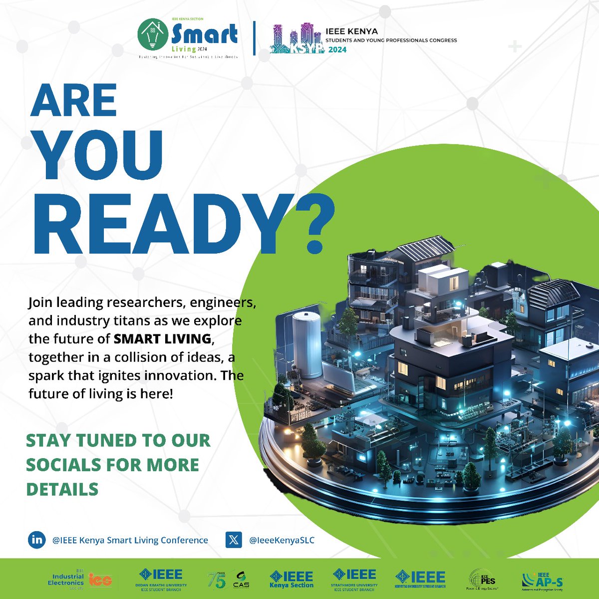 ksyp2024's tweet photo. The conversation on smart cities and future of smart living is about to get real.๐
The IEEE Kenya smart Living congress and Kenya Students' Professional Congress are joining forces for something BIG!โจ
#IEEESmartLivingKE #IEEEKenya #SmartCities #KSYP2024 https://t.co/SkqT9zzkXz
