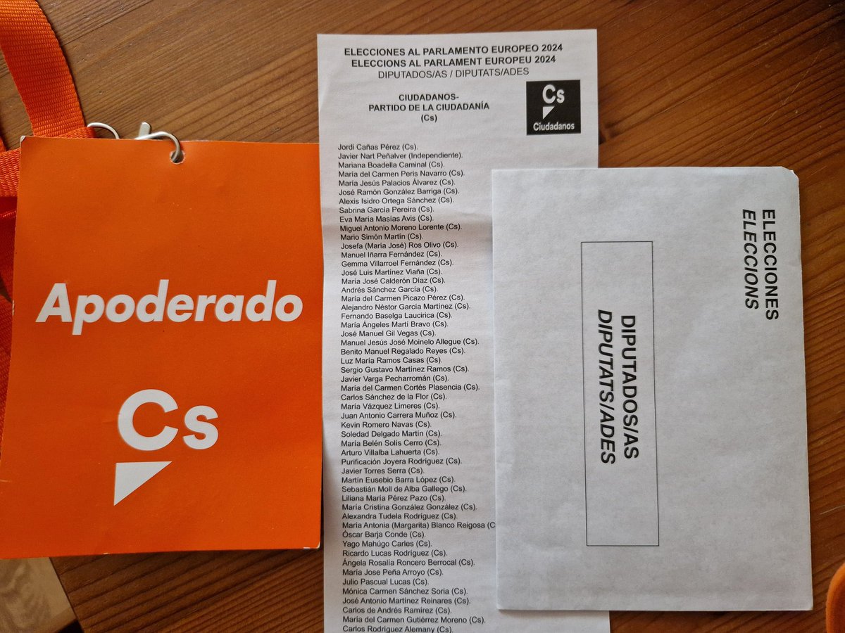 Queridos compañeros y amigos de <a href="/CiudadanosCs/">Ciudadanos 🇪🇸🇪🇺</a> ,

Quiero aprovechar los últimos minutos antes de que cierren las urnas de las elecciones europeas de 2024 para agradeceros enormemente el trabajo que habéis realizado durante toda la campaña.

El #EquipoEspaña, capitaneado por todos