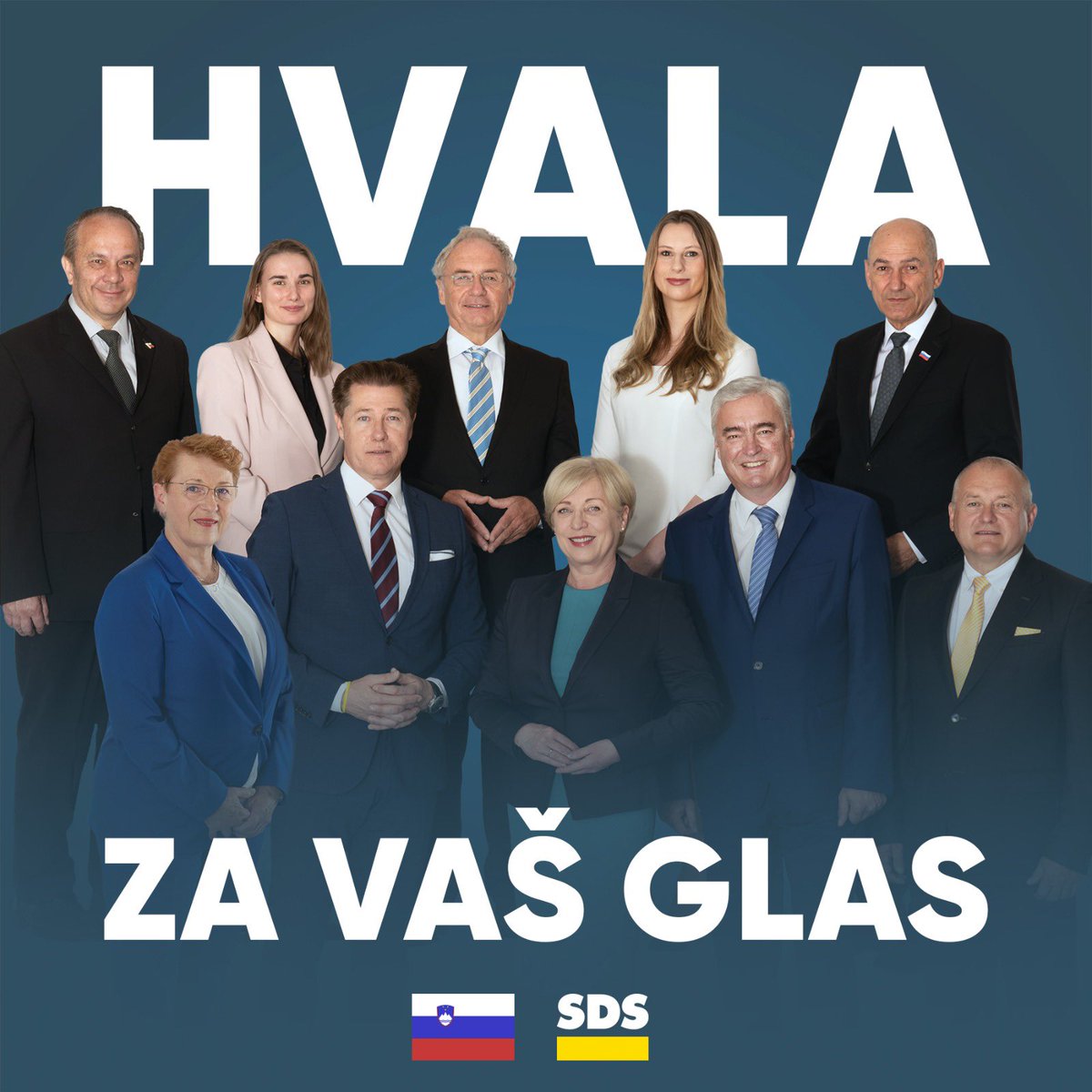 strankaSDS's tweet photo. Hvala za vaš glas! 💛💙 #prEUdarno https://t.co/GDstEjRk2c