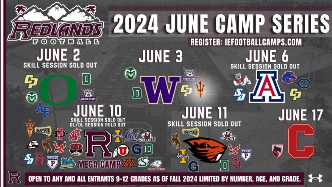 AM Beebe (@ambeebe_1) on Twitter photo I will be attending Redlands Skill Camp June 11th. <a href="/CoachWesNurse/">Wes Nurse</a> @marcanderson_ <a href="/JacksonMoore247/">Jackson Moore</a> <a href="/JDiMinno/">Jerry DiMinno</a> <a href="/Coach_JBoyer/">Jon Boyer</a> <a href="/the_BBoyd/">Benny Boyd</a> <a href="/franks_coach/">Stanley Franks Jr</a> I will be attending Redlands Skill Camp June 11th. <a href="/CoachWesNurse/">Wes Nurse</a> @marcanderson_ <a href="/JacksonMoore247/">Jackson Moore</a> <a href="/JDiMinno/">Jerry DiMinno</a> <a href="/Coach_JBoyer/">Jon Boyer</a> <a href="/the_BBoyd/">Benny Boyd</a> <a href="/franks_coach/">Stanley Franks Jr</a>