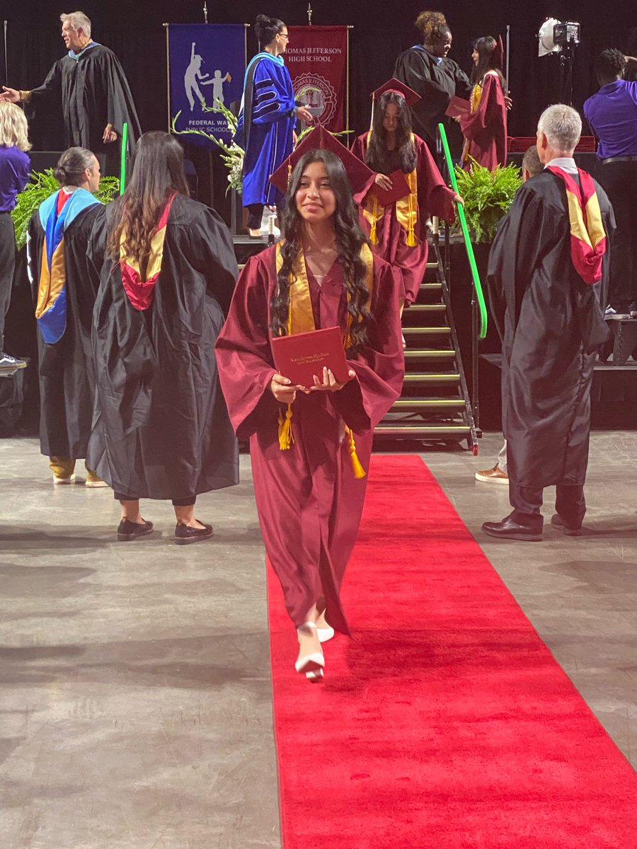 FWPS210's tweet photo. Graduation: Check! TJHS graduates, your next adventure starts today! 🌟 @TJHSRaiders #Classof2024 #RaiderGrad https://t.co/0HvS0kPjzJ