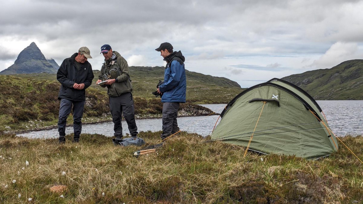 AssyntFly's tweet photo. Sometimes it's best to stay out and keep fishing! A great overnight trip, with Brian &amp; Co continuing their trip for a few more nights of #flyfishing fun. #assynt #wildcamping #troutfishing https://t.co/uxn1dRNjGv