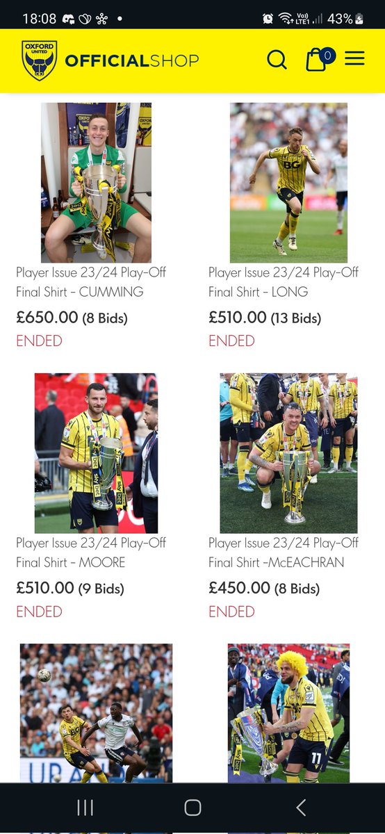 As a fan of collecting shirts, this is baffling that people have paid that much for basically a club shop shirt. With some extra wording and logos. Not even signed, not match worn. This is crazy. #oufc