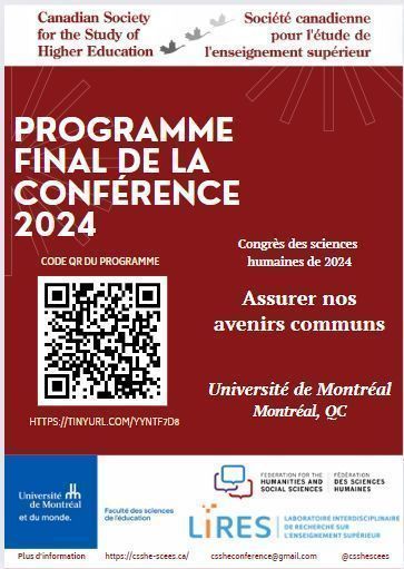 Consultez notre programme de conférence finale 2024 de #congressh CSSHE-SCÉES 2024 | 15-20 June-Juin 2024! Nous vous verrons bientôt à Montréal ou en ligne pour une autre conférence hybride! #SCÉES2024 <a href="/csshescees/">CSSHE | SCÉES</a> <a href="/UMontreal/">Université de Montréal</a> <a href="/Kim_Cathy_EunGi/">Eun Gi (Cathy) Kim</a> <a href="/ErinC_Anderson/">Erin Anderson (she/her)</a>