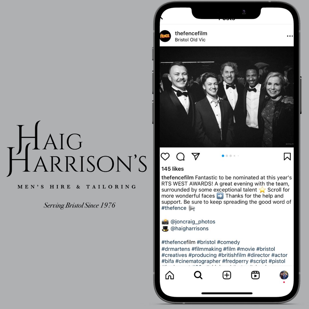 A throwback to last year when I proudly supplied outfits to the director and cinematographer of the Bristol based film The Fence to wear to at least years Royal Television Society Programme Awards.

Have you watched The Fence on Amazon Prime?

#amazon #thefence #film #rtsawards