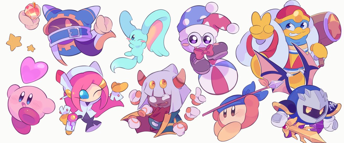 FafaNyan99's tweet photo. made some kirby stickers (link below) https://t.co/biyqFg8VXb