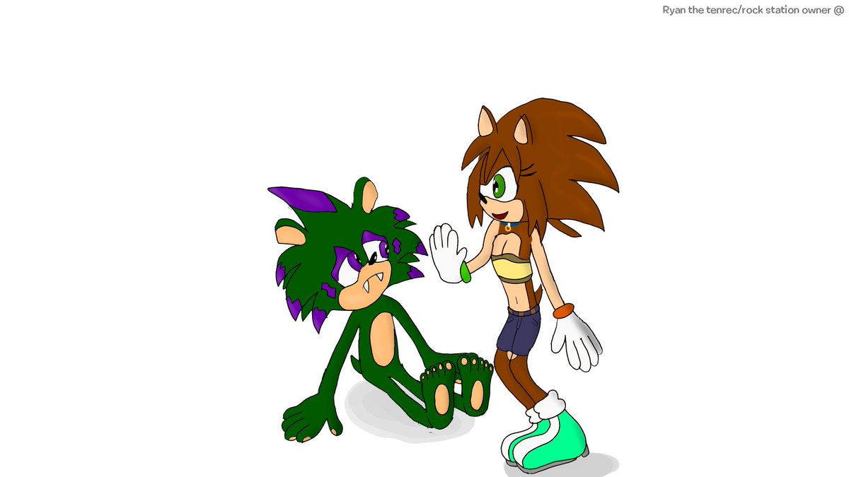 WereboyRyan's tweet photo. Gift for @seanklaskyn64  Ashley the hedgehog is meeting Ryan the naked nature tenrec as he is having a rough day #ashleythehedgehog #ryanthetenrec #sonicoc #sonci #sonicthehedgeohg #sonicocfanart #sonicocart https://t.co/i8PDGDCYMf