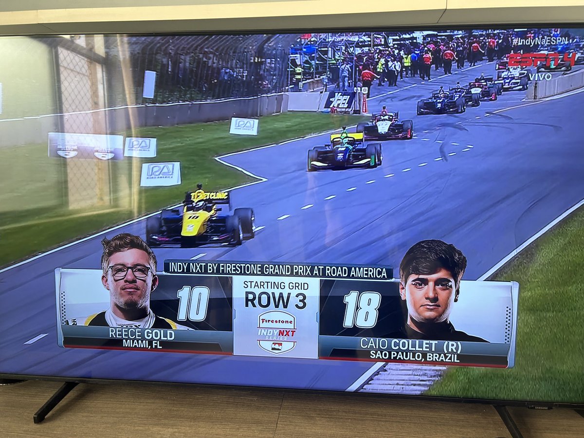Vamos com tudo <a href="/caiocollet/">Caio Collet</a> 🇧🇷👏 <a href="/INDYNXT/">INDY NXT by Firestone</a> ao vivo #indynaespn #indycar #corrida #roadamerica #indy #brasil