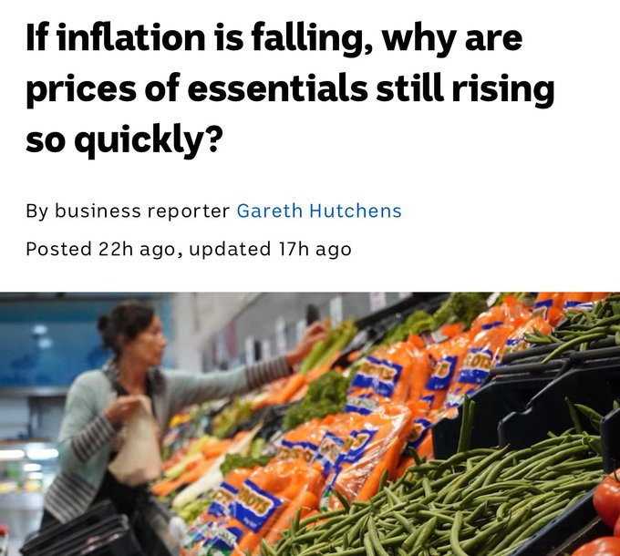 Because inflation is not falling. 

The inflation rate that the government publishes is completely underreported.

⚠️⚠️⚠️