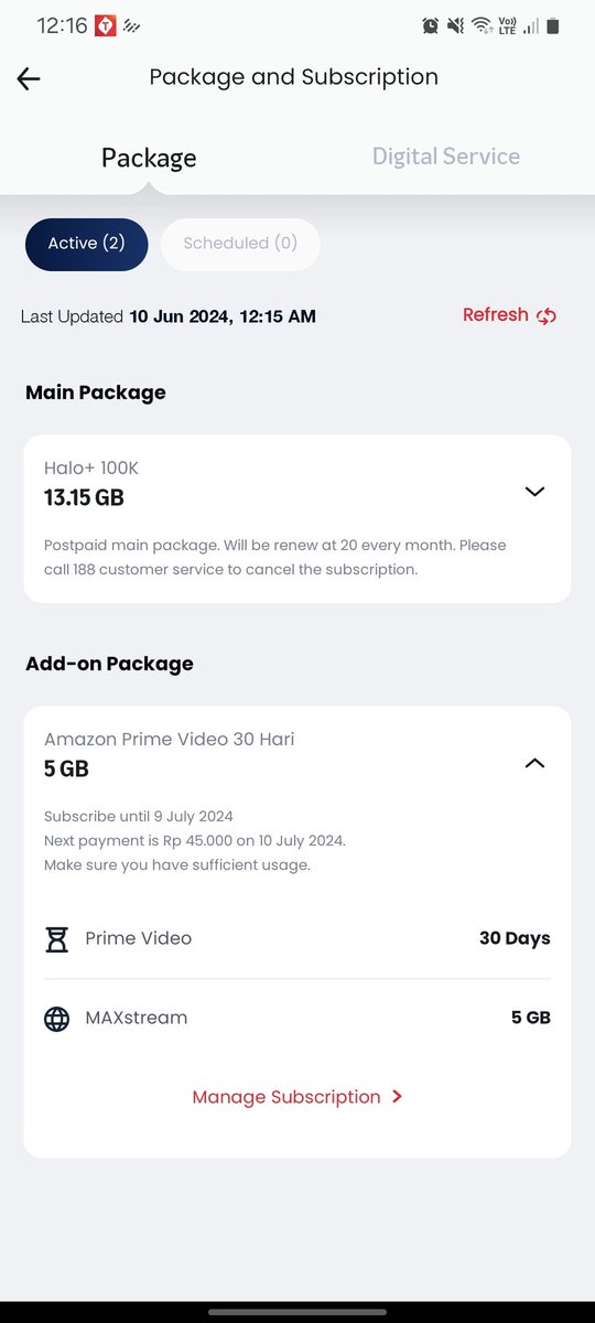 _QG_'s tweet photo. @Telkomsel ini saya mau unsubribe Amazon Prime tidak bisa ya. Di tulisannya akan terpotong tanggal 10, tapi unsubscribe buttonnya tidak ada https://t.co/5RPYfstGw6