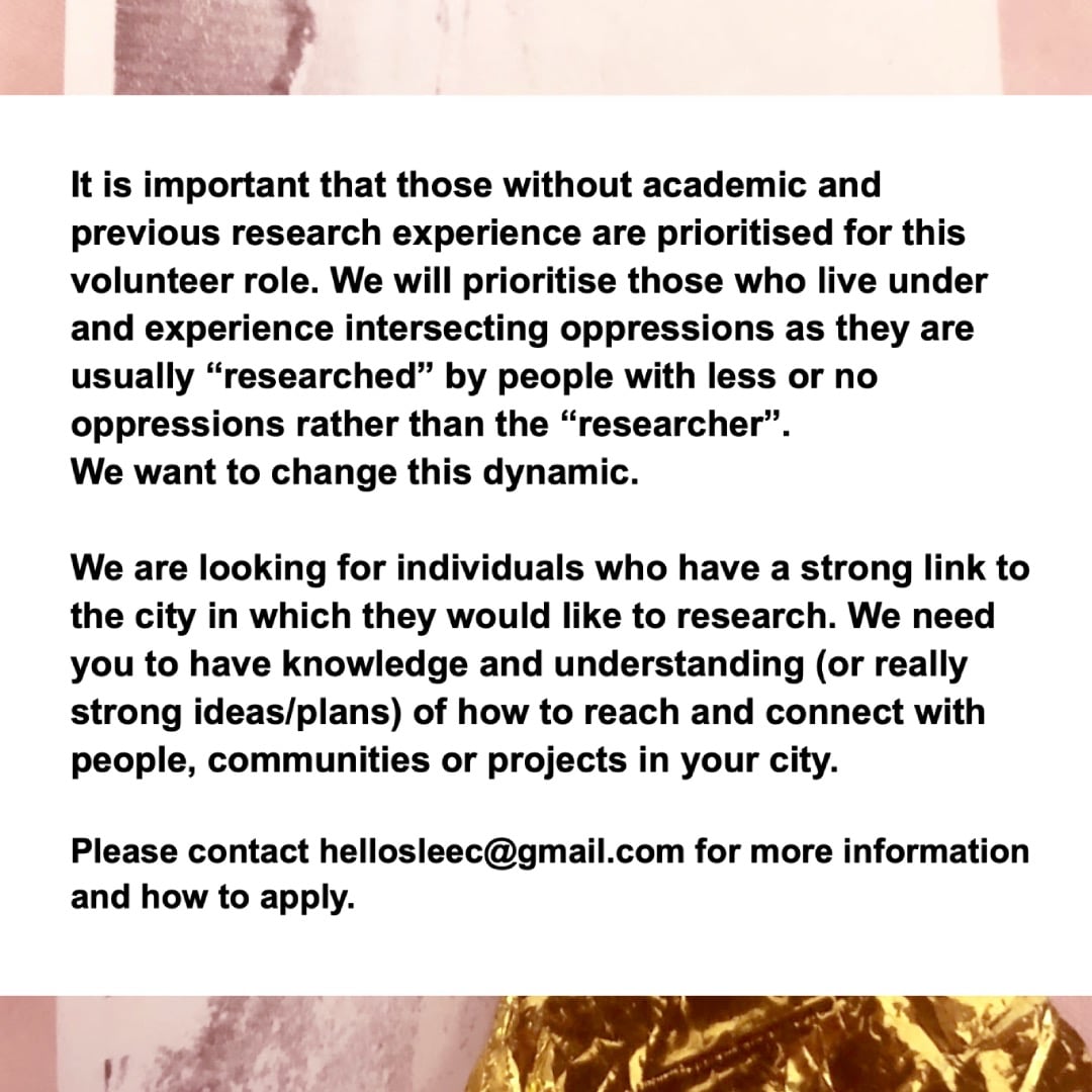 sleec_proj's tweet photo. Researchers Needed (no experience necessary) SLEEC is starting a new project hoping to change the way we respond to sexual violence in the UK https://t.co/z3LDTo5FBw