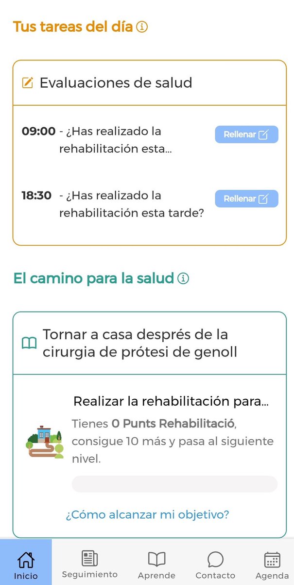 Los pacientes nos dan información diària a través de formularios que reciben diariamente a través de la App o de notificaciones