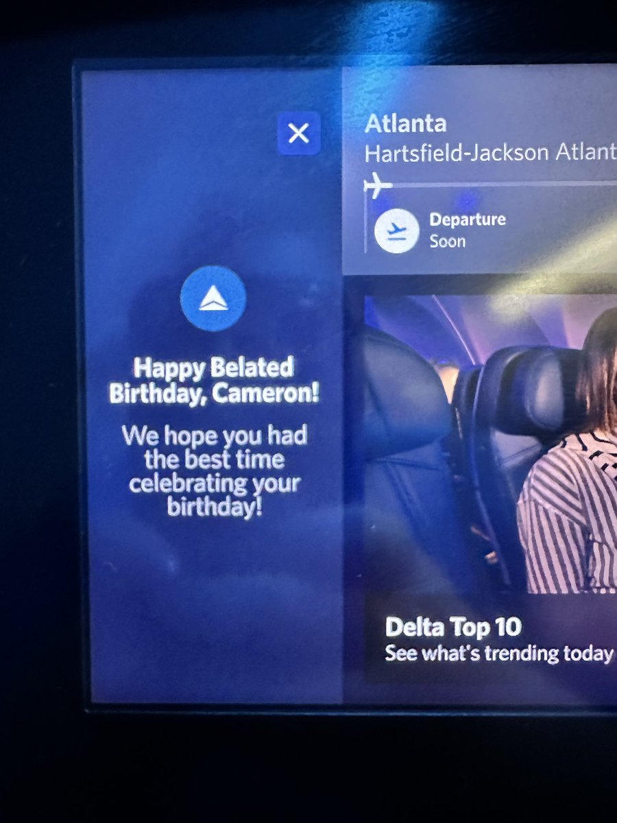 This was such a cute surprise <a href="/Delta/">Delta</a>. I had a great birthday visiting family!